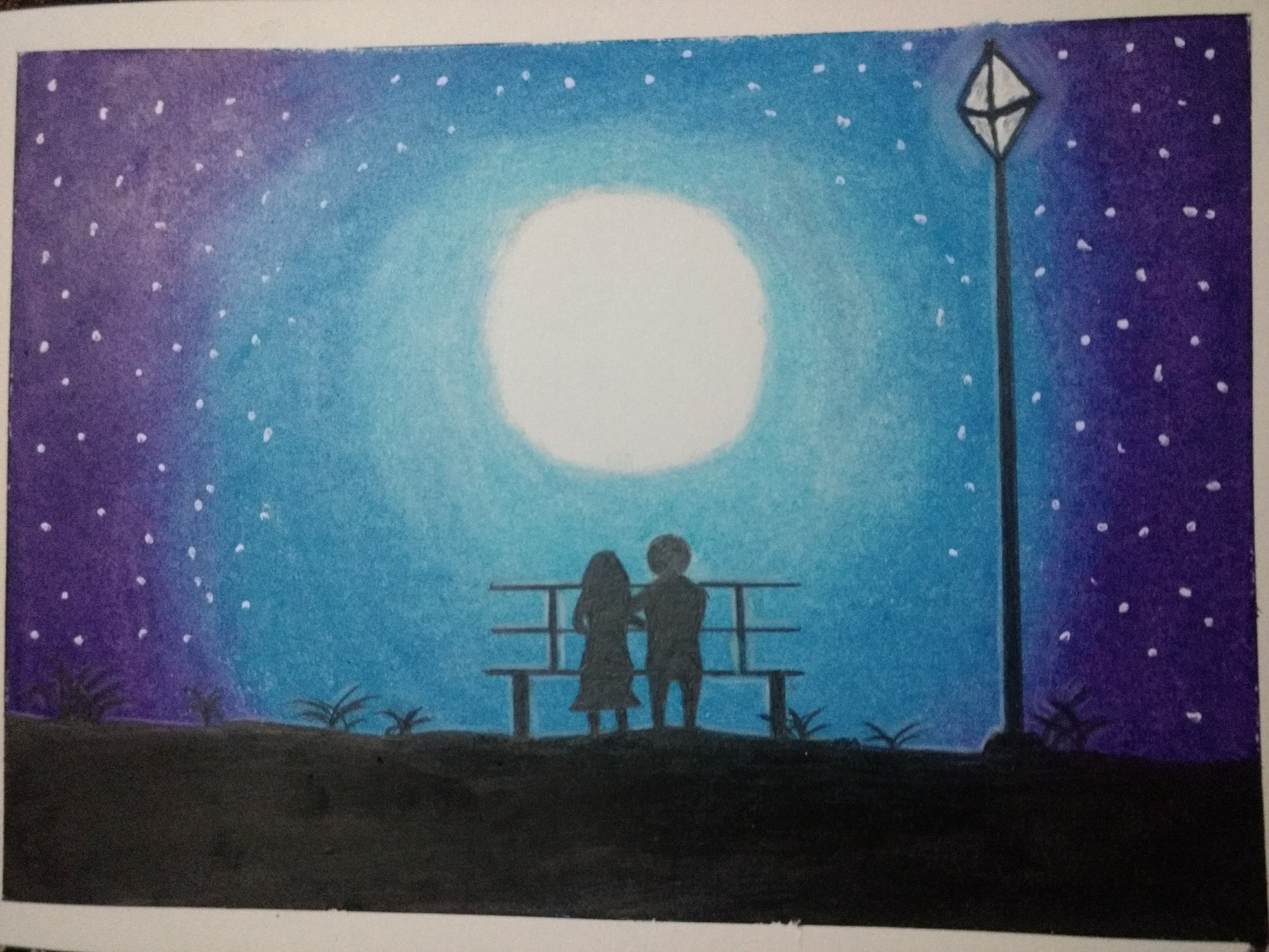 Couple with Moon